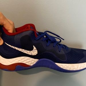 Nike Mens Renew Elevate  Blue White Lace Up Basketball Shoes Size 11 mens
